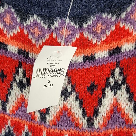 Gap Kids Winter Dress Fair Isle Sweater Tunic Navy Blue Girl Size S (6-7) NWT - Picture 6 of 10